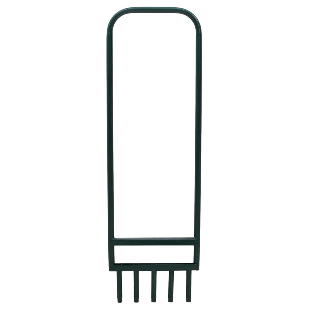 vidaXL Gazonbeluchter met 5 holle tanden gepoedercoat staal groen