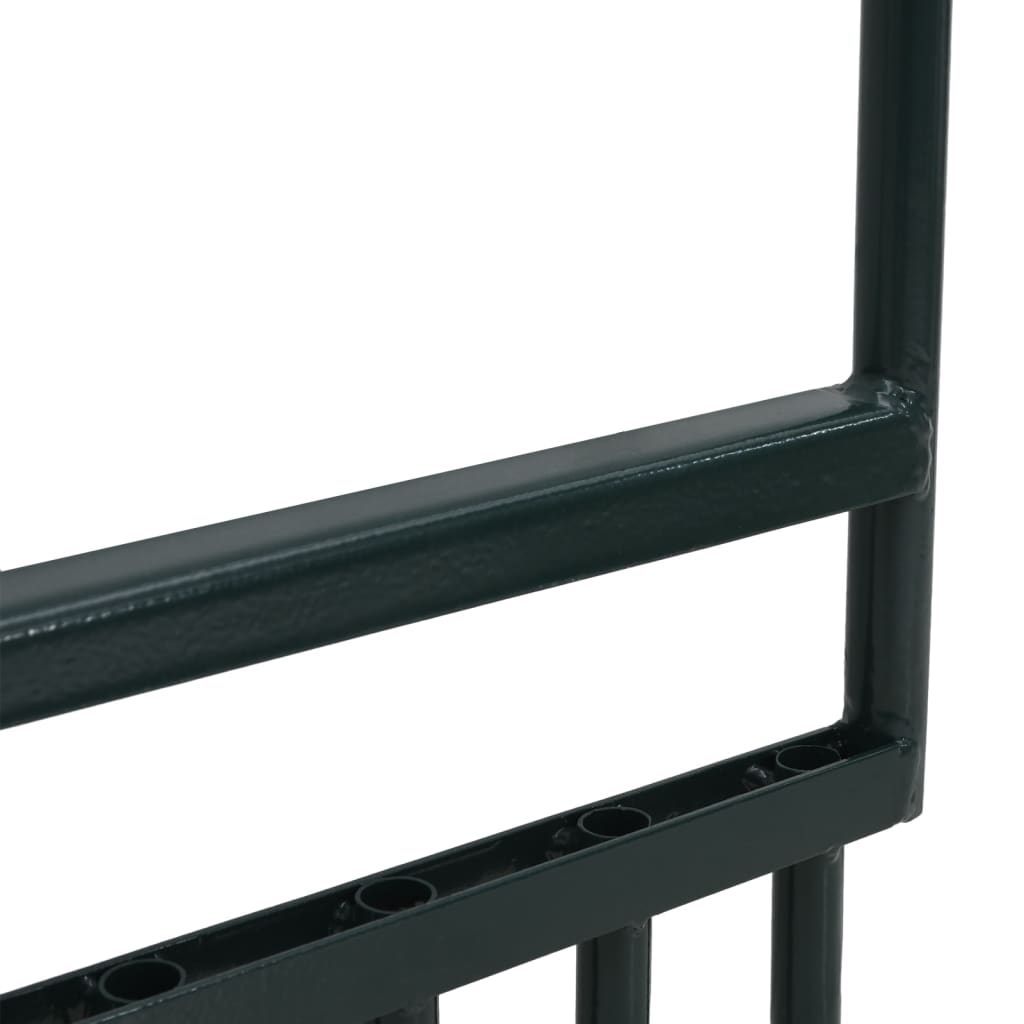 vidaXL Gazonbeluchter met 5 holle tanden gepoedercoat staal groen - Afbeelding 3