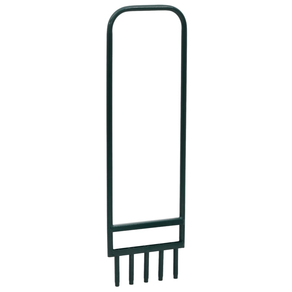vidaXL Gazonbeluchter met 5 holle tanden gepoedercoat staal groen
