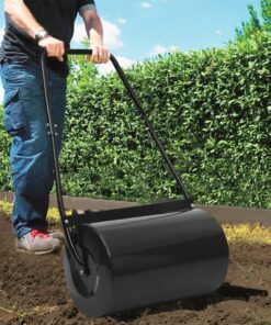 vidaXL Gazonroller 50 L 63 cm zwart