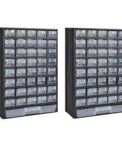 vidaXL Gereedschapsorganizer met 41 lades kunststof 2 st