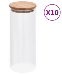 vidaXL Glazen Jar 10 pcs Doorzichtig 8