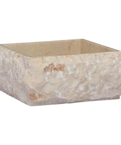 vidaXL Gootsteen 30x30x13 cm marmer crèmekleurig