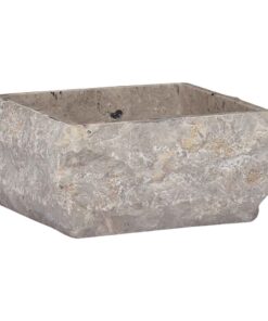 vidaXL Gootsteen 30x30x13 cm marmer grijs