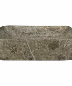 vidaXL Gootsteen 40x40x10 cm marmer grijs