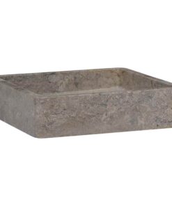 vidaXL Gootsteen 40x40x10 cm marmer grijs