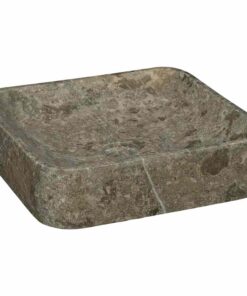 vidaXL Gootsteen 40x40x10 cm marmer grijs