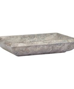 vidaXL Gootsteen 50x35x10 cm marmer grijs