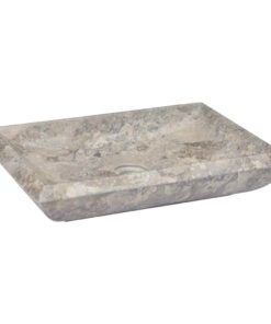 vidaXL Gootsteen 50x35x10 cm marmer grijs