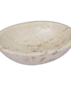 vidaXL Gootsteen 53x40x15 cm marmer crèmekleurig