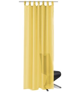 vidaXL Gordijnen voile 140x175 cm geel 2 st