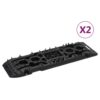 vidaXL Gripplaten 2 st 107x31x7 cm nylon zwart