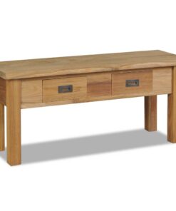 vidaXL Halbankjeje massief teakhout 90x30x40 cm