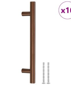vidaXL Handvatten 10 st 128 mm roestvrij staal bronskleurig