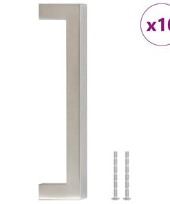 vidaXL Handvatten 10 st 128 mm roestvrij staal zilverkleurig