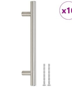 vidaXL Handvatten 10 st 128 mm roestvrij staal zilverkleurig