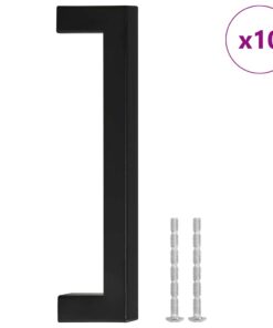 vidaXL Handvatten 10 st 128 mm roestvrij staal zwart