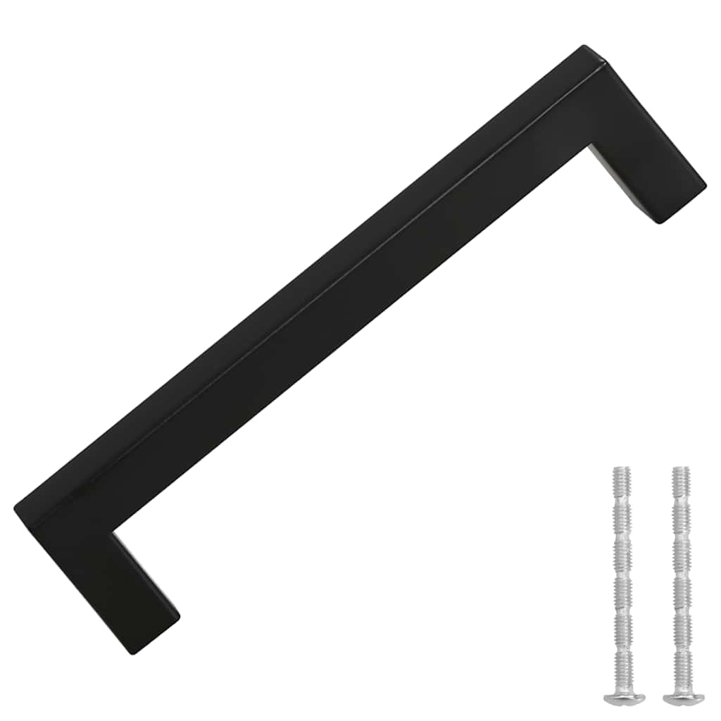 vidaXL Handvatten 10 st 128 mm roestvrij staal zwart - Afbeelding 3