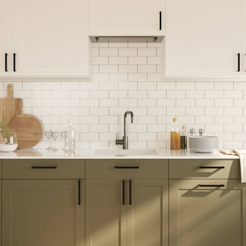 vidaXL Handvatten 10 st 128 mm roestvrij staal zwart - Afbeelding 4