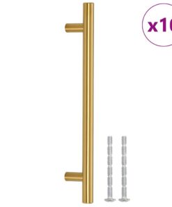 vidaXL Handvatten 10 st 160 mm roestvrij staal goudkleurig