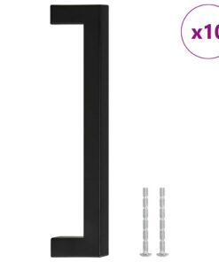 vidaXL Handvatten 10 st 160 mm roestvrij staal zwart