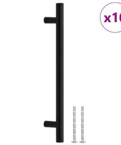 vidaXL Handvatten 10 st 160 mm roestvrij staal zwart