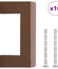 vidaXL Handvatten 10 st 64 mm roestvrij staal bronskleurig