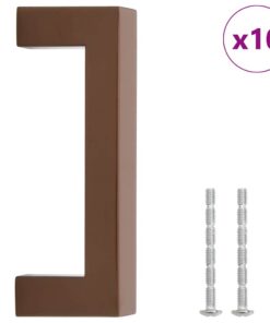 vidaXL Handvatten 10 st 96 mm roestvrij staal bronskleurig