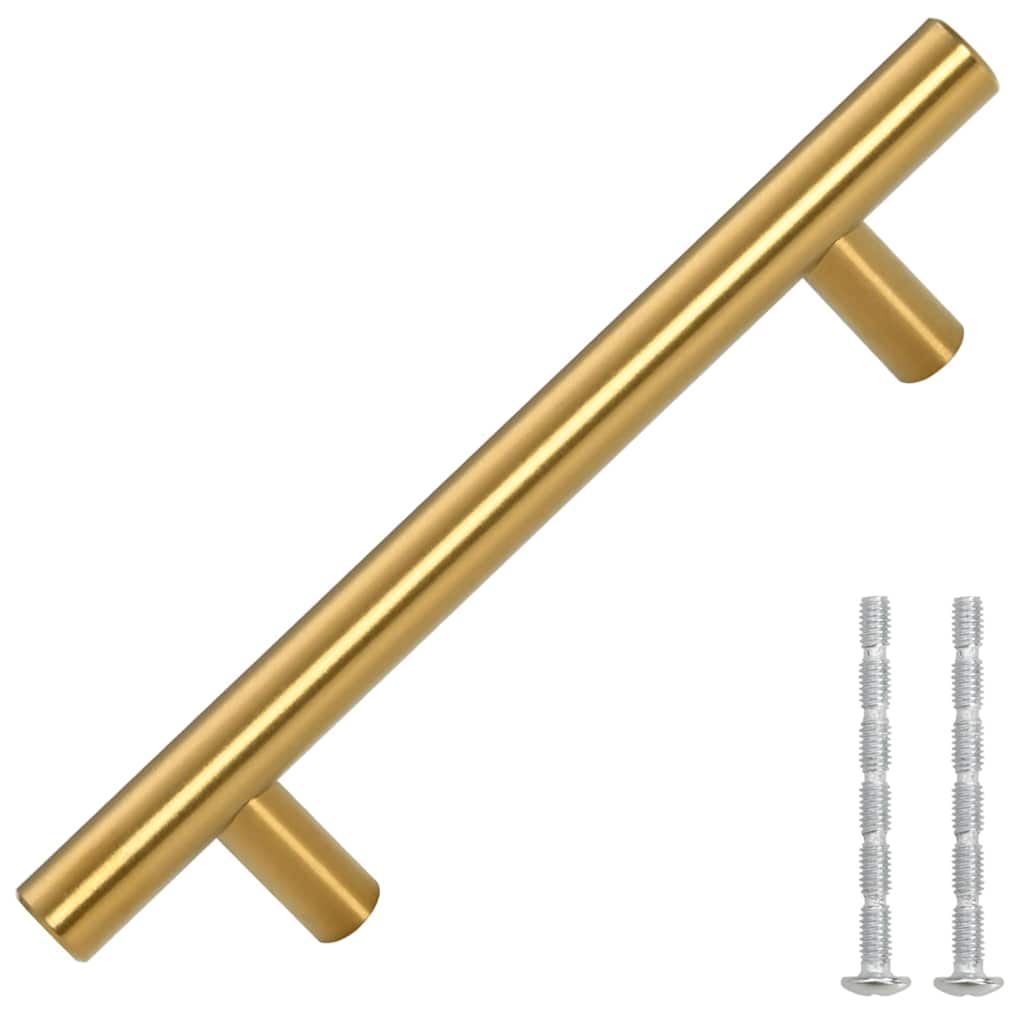 vidaXL Handvatten 10 st 96 mm roestvrij staal goudkleurig - Image 3