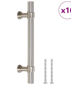 vidaXL Handvatten 10 st 96 mm roestvrij staal zilverkleurig