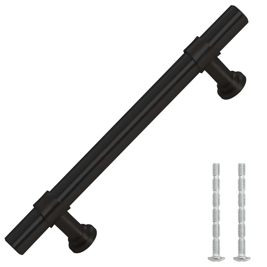 vidaXL Handvatten 10 st 96 mm roestvrij staal zwart - Image 3