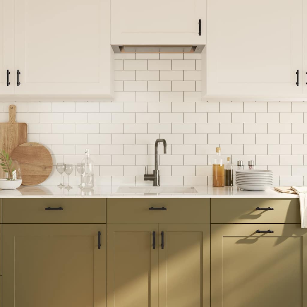 vidaXL Handvatten 10 st 96 mm roestvrij staal zwart - Image 4