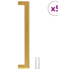 vidaXL Handvatten 5 st 192 mm roestvrij staal goudkleurig
