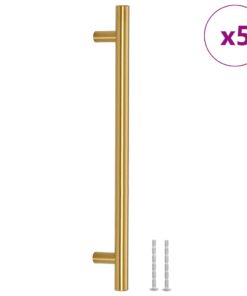 vidaXL Handvatten 5 st 192 mm roestvrij staal goudkleurig