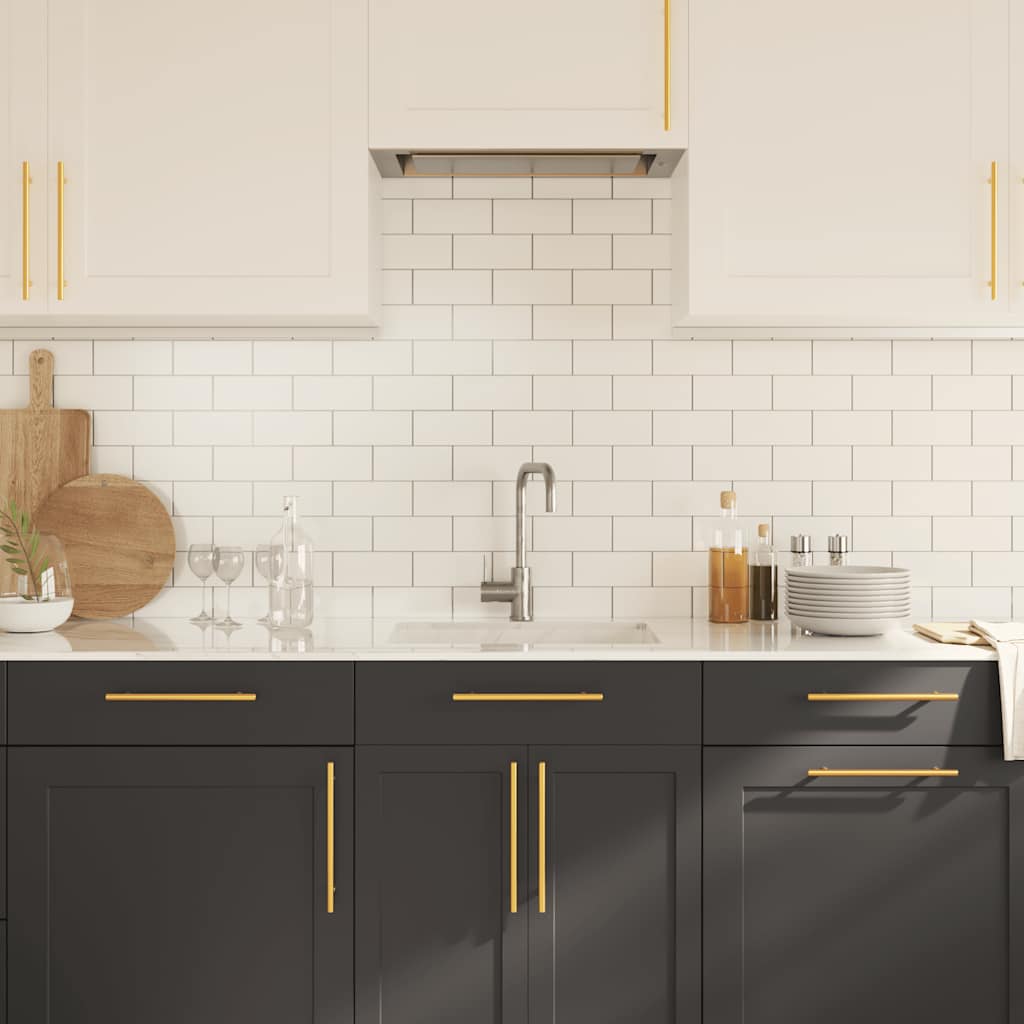 vidaXL Handvatten 5 st 192 mm roestvrij staal goudkleurig - Afbeelding 4