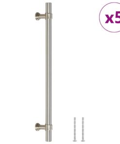 vidaXL Handvatten 5 st 192 mm roestvrij staal zilverkleurig