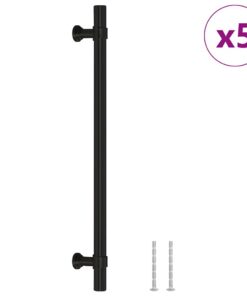 vidaXL Handvatten 5 st 192 mm roestvrij staal zwart