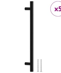 vidaXL Handvatten 5 st 192 mm roestvrij staal zwart