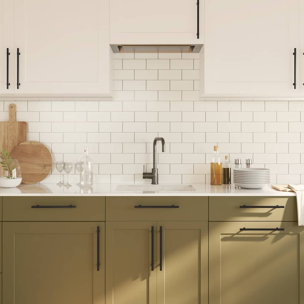 vidaXL Handvatten 5 st 192 mm roestvrij staal zwart - Afbeelding 4