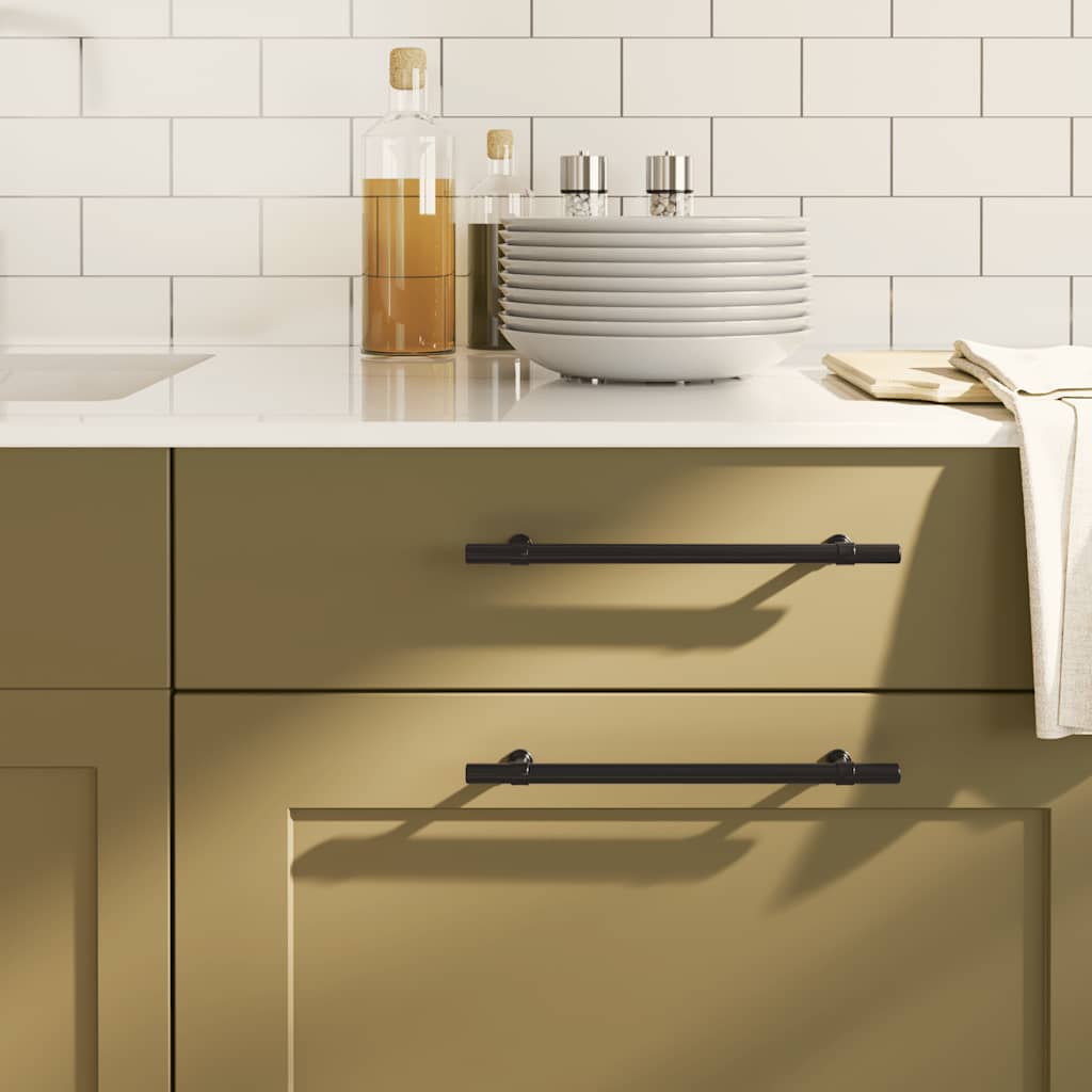 vidaXL Handvatten 5 st 192 mm roestvrij staal zwart