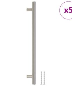 vidaXL Handvatten 5 st 224 mm roestvrij staal zilverkleurig