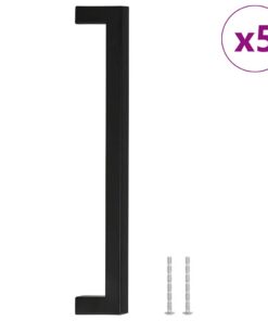 vidaXL Handvatten 5 st 224 mm roestvrij staal zwart