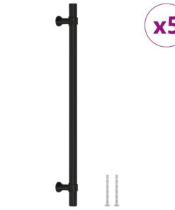 vidaXL Handvatten 5 st 224 mm roestvrij staal zwart