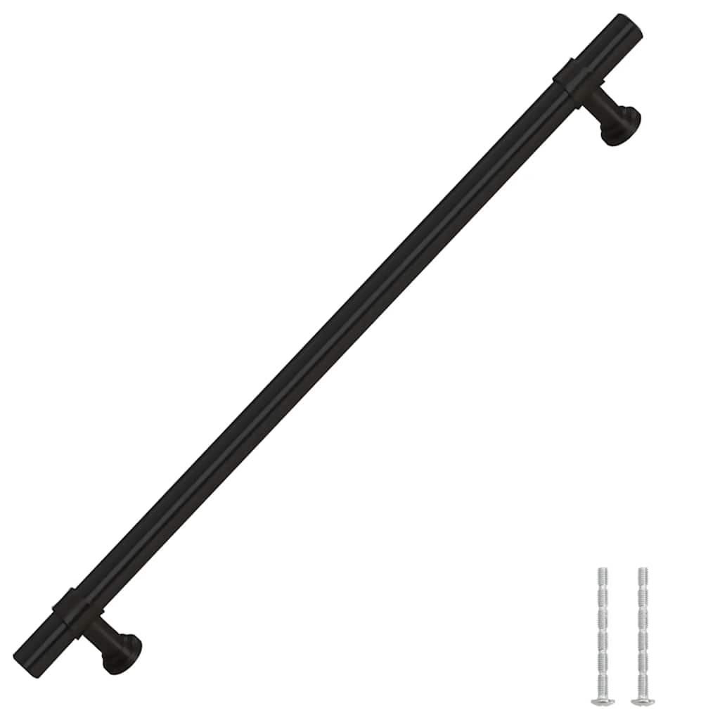 vidaXL Handvatten 5 st 224 mm roestvrij staal zwart - Afbeelding 3