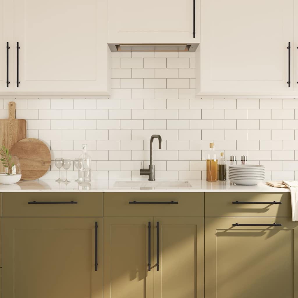 vidaXL Handvatten 5 st 224 mm roestvrij staal zwart - Afbeelding 4