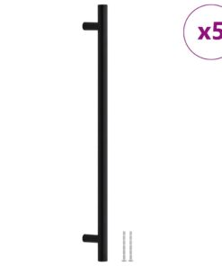 vidaXL Handvatten 5 st 320 mm roestvrij staal zwart