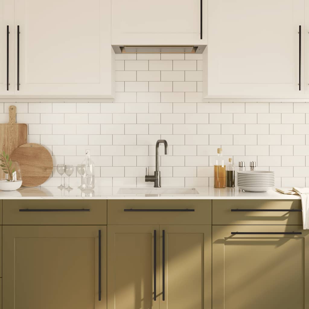 vidaXL Handvatten 5 st 320 mm roestvrij staal zwart - Afbeelding 4