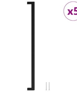 vidaXL Handvatten 5 st 480 mm roestvrij staal zwart