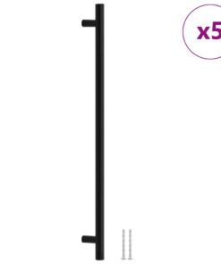 vidaXL Handvatten 5 st 480 mm roestvrij staal zwart