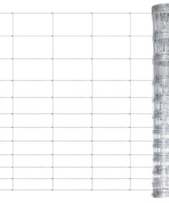 vidaXL Hek 50 m 150 cm gegalvaniseerd staal zilverkleurig